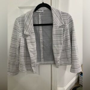 Women's Gray Plaid Jacket